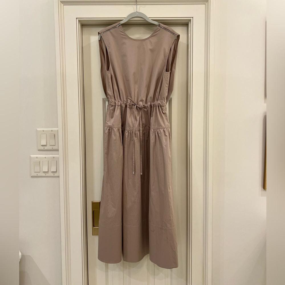 Elegant Tan Sleeveless Dress